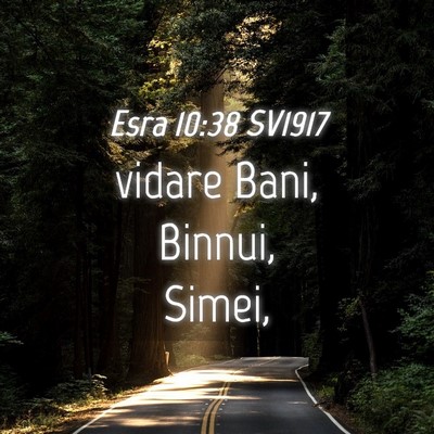Picture 04 - Esra 10:38 SV1917 - vidare Bani, Binnui, - Bible Verse Picture