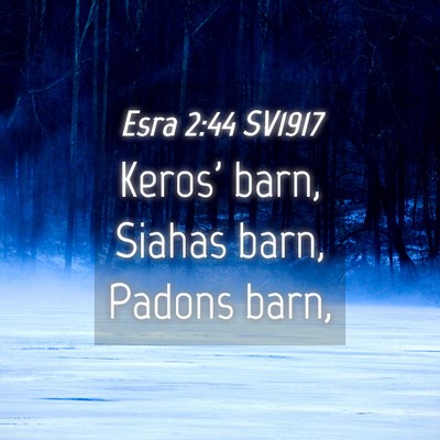 Picture 04 - Esra 2:44 SV1917 - Keros' barn, Siahas barn, Padons - Bible Verse Picture
