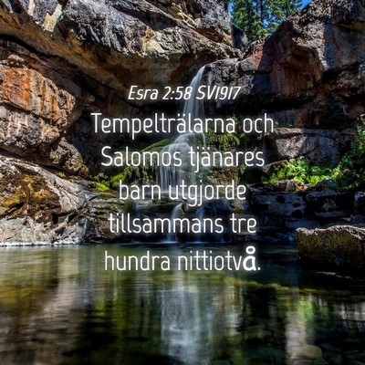 Picture 04 - Esra 2:58 SV1917 - Tempelträlarna och Salomos tjänares barn - Bible Verse Picture