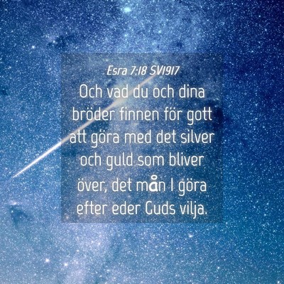 Picture 04 - Esra 7:18 SV1917 - Och vad du och dina bröder finnen för gott att - Bible Verse Picture