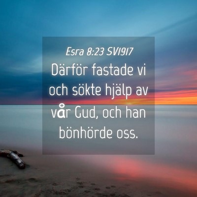 Picture 04 - Esra 8:23 SV1917 - Därför fastade vi och sökte hjälp av vår - Bible Verse Picture