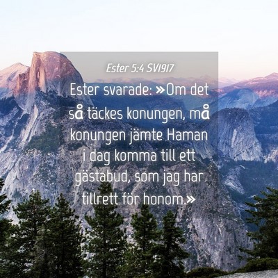 Picture 04 - Ester 5:4 SV1917 - Ester svarade: »Om det så täckes konungen, må - Bible Verse Picture