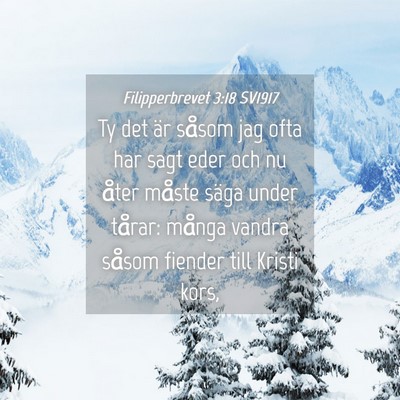 Picture 04 - Filipperbrevet 3:18 SV1917 - Ty det är såsom jag ofta har sagt eder och nu - Bible Verse Picture