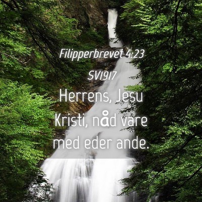 Picture 04 - Filipperbrevet 4:23 SV1917 - Herrens, Jesu Kristi, nåd vare med eder - Bible Verse Picture