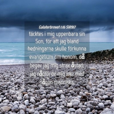 Picture 04 - Galaterbrevet 1:16 SV1917 - täcktes i mig uppenbara sin Son, för att jag - Bible Verse Picture