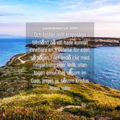 Picture 04 - Galaterbrevet 4:14 SV1917 - Och fastän mitt kroppsliga tillstånd då väl - Bible Verse Picture