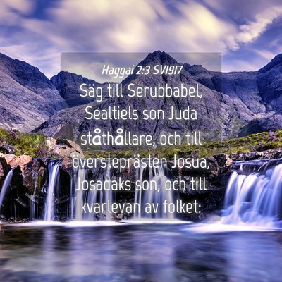 Picture 04 - Haggai 2:3 SV1917 - Säg till Serubbabel, Sealtiels son Juda - Bible Verse Picture
