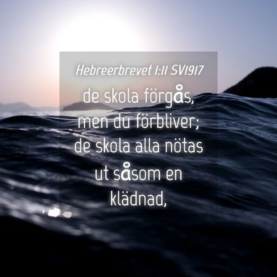 Picture 04 - Hebreerbrevet 1:11 SV1917 - de skola förgås, men du förbliver; de skola - Bible Verse Picture
