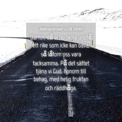 Picture 04 - Hebreerbrevet 12:28 SV1917 - Därför, då vi nu skola undfå ett rike som - Bible Verse Picture