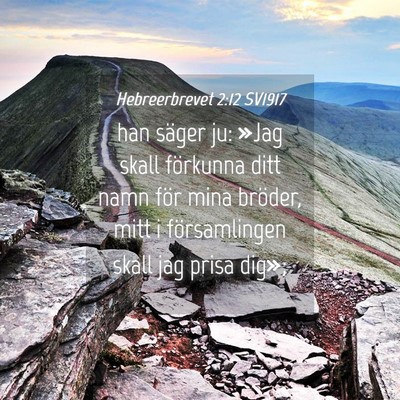 Picture 04 - Hebreerbrevet 2:12 SV1917 - han säger ju: »Jag skall förkunna ditt namn - Bible Verse Picture