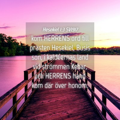 Picture 04 - Hesekiel 1:3 SV1917 - kom HERRENS ord till prästen Hesekiel, Busis - Bible Verse Picture