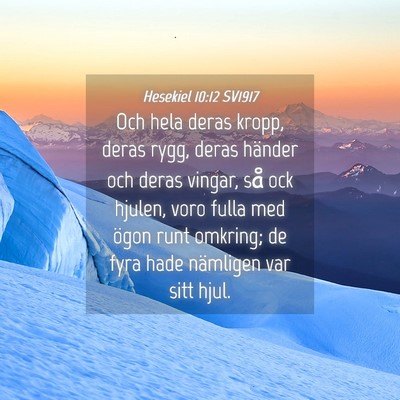 Picture 04 - Hesekiel 10:12 SV1917 - Och hela deras kropp, deras rygg, deras händer - Bible Verse Picture