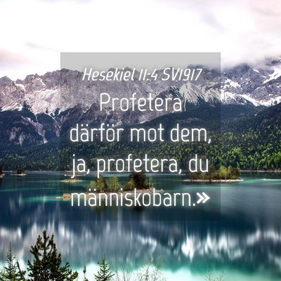 Picture 04 - Hesekiel 11:4 SV1917 - Profetera därför mot dem, ja, profetera, du - Bible Verse Picture