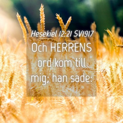 Picture 04 - Hesekiel 12:21 SV1917 - Och HERRENS ord kom till mig; han - Bible Verse Picture