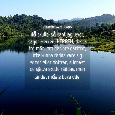 Picture 04 - Hesekiel 14:16 SV1917 - då skulle, så sant jag lever, säger Herren, - Bible Verse Picture