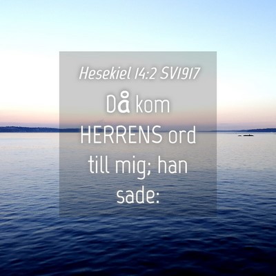 Picture 04 - Hesekiel 14:2 SV1917 - Då kom HERRENS ord till mig; han - Bible Verse Picture
