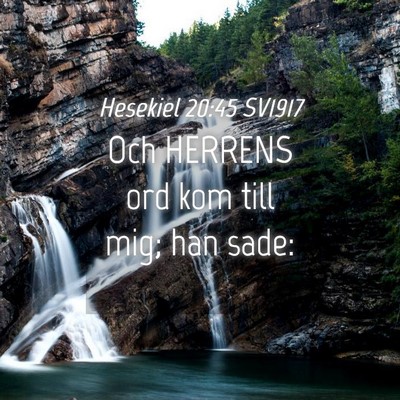 Picture 04 - Hesekiel 20:45 SV1917 - Och HERRENS ord kom till mig; han - Bible Verse Picture