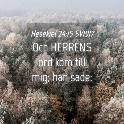 Picture 04 - Hesekiel 24:15 SV1917 - Och HERRENS ord kom till mig; han - Bible Verse Picture