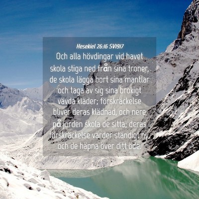 Picture 04 - Hesekiel 26:16 SV1917 - Och alla hövdingar vid havet skola stiga ned - Bible Verse Picture