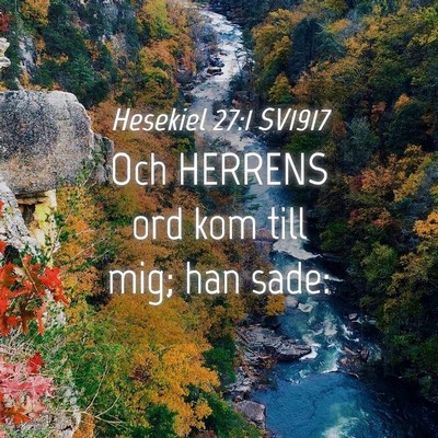 Picture 04 - Hesekiel 27:1 SV1917 - Och HERRENS ord kom till mig; han - Bible Verse Picture