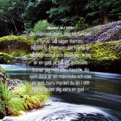Picture 04 - Hesekiel 28:2 SV1917 - Du människobarn, säg till fursten i Tyrus: Så - Bible Verse Picture