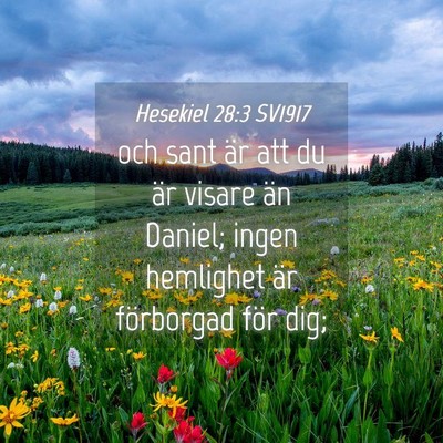 Picture 04 - Hesekiel 28:3 SV1917 - och sant är att du är visare än Daniel; ingen - Bible Verse Picture