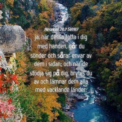 Picture 04 - Hesekiel 29:7 SV1917 - ja, när dessa fatta i dig med handen, går du - Bible Verse Picture