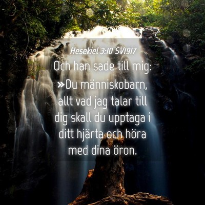 Picture 04 - Hesekiel 3:10 SV1917 - Och han sade till mig: »Du människobarn, allt - Bible Verse Picture