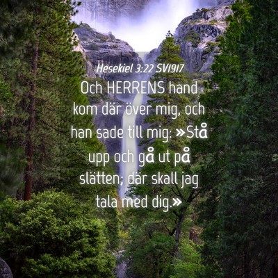 Picture 04 - Hesekiel 3:22 SV1917 - Och HERRENS hand kom där över mig, och han sade - Bible Verse Picture