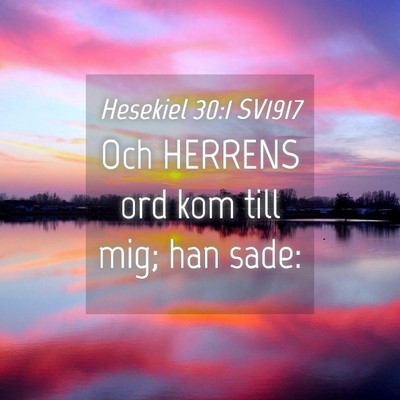 Picture 04 - Hesekiel 30:1 SV1917 - Och HERRENS ord kom till mig; han - Bible Verse Picture
