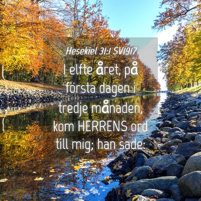 Picture 04 - Hesekiel 31:1 SV1917 - I elfte året, på första dagen i tredje - Bible Verse Picture