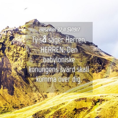 Picture 04 - Hesekiel 32:11 SV1917 - Ty så säger Herren, HERREN: Den babyloniske - Bible Verse Picture