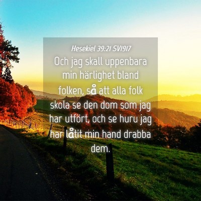 Picture 04 - Hesekiel 39:21 SV1917 - Och jag skall uppenbara min härlighet bland - Bible Verse Picture