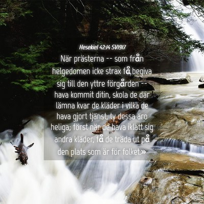 Picture 04 - Hesekiel 42:14 SV1917 - När prästerna -- som från helgedomen icke - Bible Verse Picture