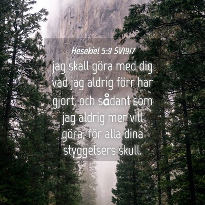 Picture 04 - Hesekiel 5:9 SV1917 - jag skall göra med dig vad jag aldrig förr har - Bible Verse Picture