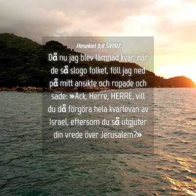 Picture 04 - Hesekiel 9:8 SV1917 - Då nu jag blev lämnad kvar, när de så slogo - Bible Verse Picture