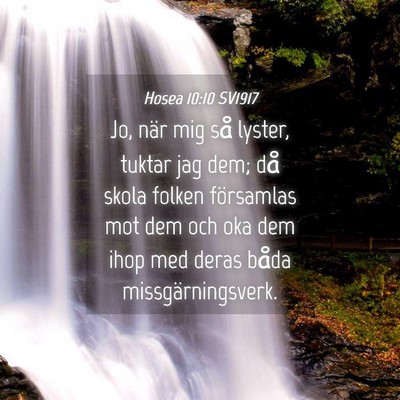Picture 04 - Hosea 10:10 SV1917 - Jo, när mig så lyster, tuktar jag dem; då - Bible Verse Picture