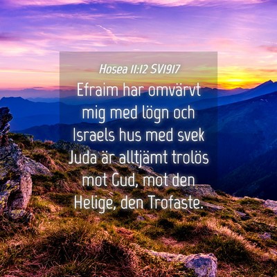 Picture 04 - Hosea 11:12 SV1917 - Efraim har omvärvt mig med lögn och Israels hus - Bible Verse Picture