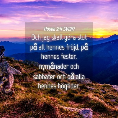 Picture 04 - Hosea 2:11 SV1917 - Och jag skall göra slut på all hennes fröjd, - Bible Verse Picture