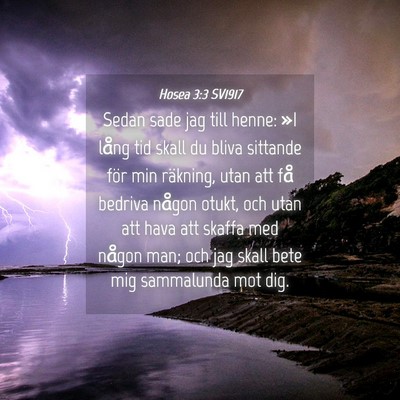 Picture 04 - Hosea 3:3 SV1917 - Sedan sade jag till henne: »I lång tid skall du - Bible Verse Picture