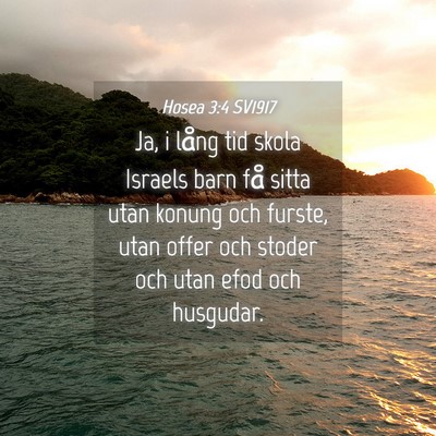 Picture 04 - Hosea 3:4 SV1917 - Ja, i lång tid skola Israels barn få sitta utan - Bible Verse Picture