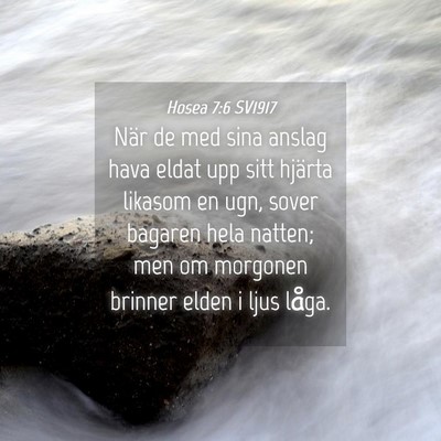 Picture 04 - Hosea 7:6 SV1917 - När de med sina anslag hava eldat upp sitt - Bible Verse Picture