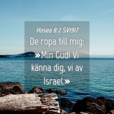 Picture 04 - Hosea 8:2 SV1917 - De ropa till mig: »Min Gud! Vi känna dig, vi av - Bible Verse Picture