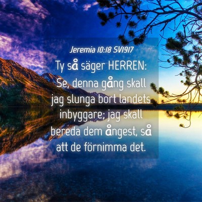 Picture 04 - Jeremia 10:18 SV1917 - Ty så säger HERREN: Se, denna gång skall jag - Bible Verse Picture
