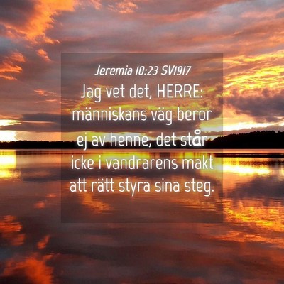 Picture 04 - Jeremia 10:23 SV1917 - Jag vet det, HERRE: människans väg beror ej av - Bible Verse Picture