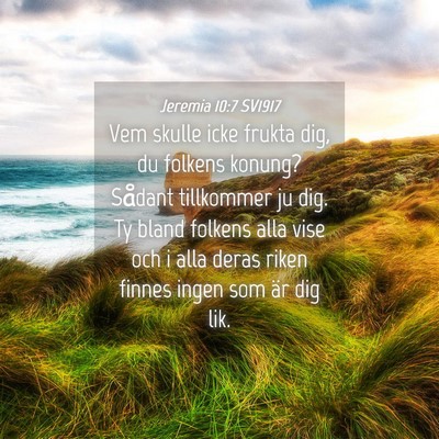 Picture 04 - Jeremia 10:7 SV1917 - Vem skulle icke frukta dig, du folkens konung? - Bible Verse Picture