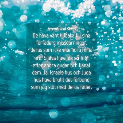 Picture 04 - Jeremia 11:10 SV1917 - De hava vänt tillbaka till sina förfäders - Bible Verse Picture