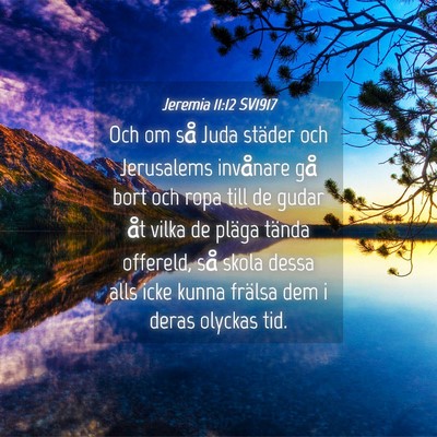 Picture 04 - Jeremia 11:12 SV1917 - Och om så Juda städer och Jerusalems invånare - Bible Verse Picture