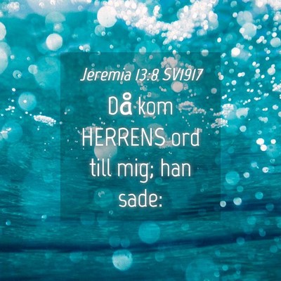 Picture 04 - Jeremia 13:8 SV1917 - Då kom HERRENS ord till mig; han - Bible Verse Picture
