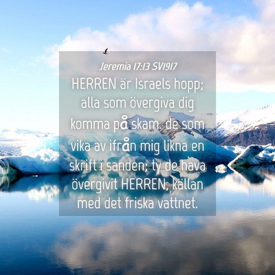 Picture 04 - Jeremia 17:13 SV1917 - HERREN är Israels hopp; alla som övergiva dig - Bible Verse Picture